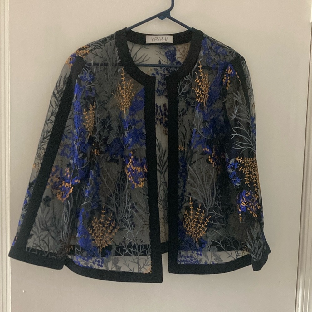 Vintage Kasper Floral Sheer Over Jacket